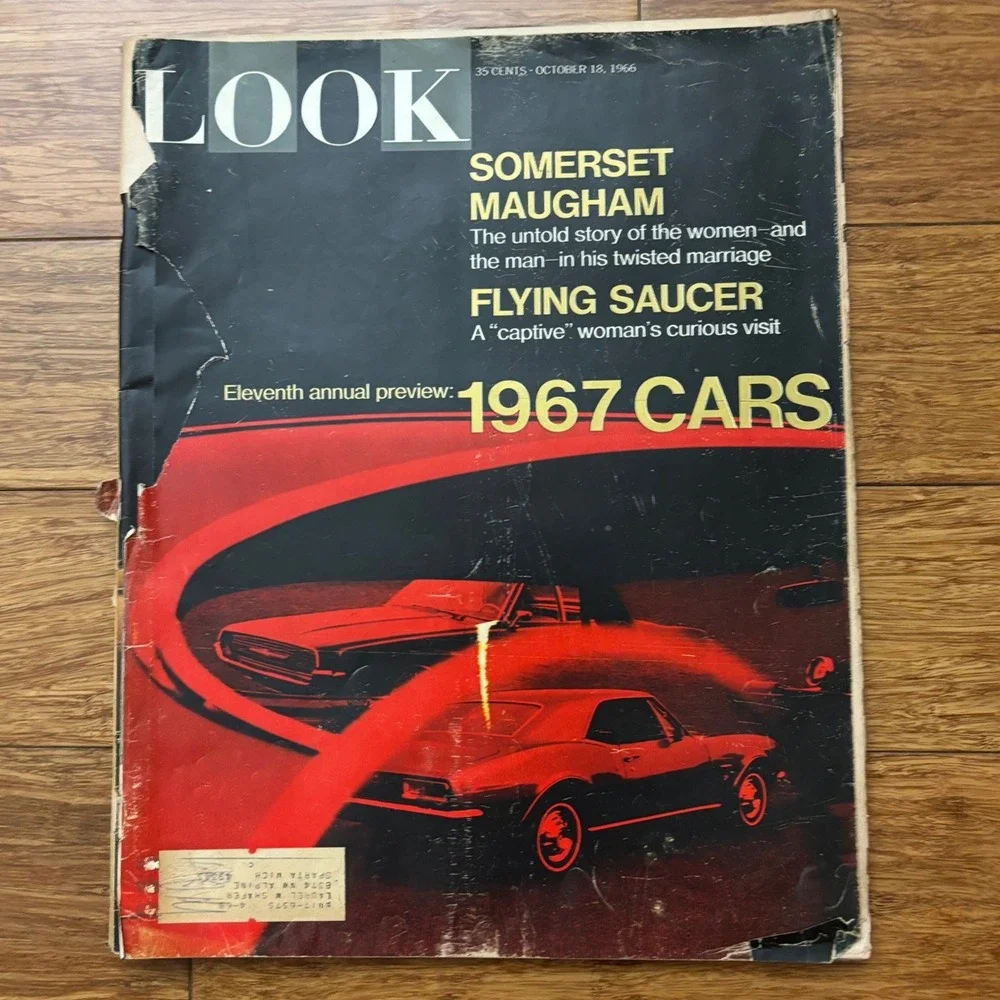 Vintage LOOK‎ Magazine Oct 18 1966 | 1967 Cars Preview Stefanie Powers | Camaro